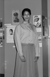 Thea Browning portraying Lt. Anna Mac Clarke at Kentucky Historical Society 2003